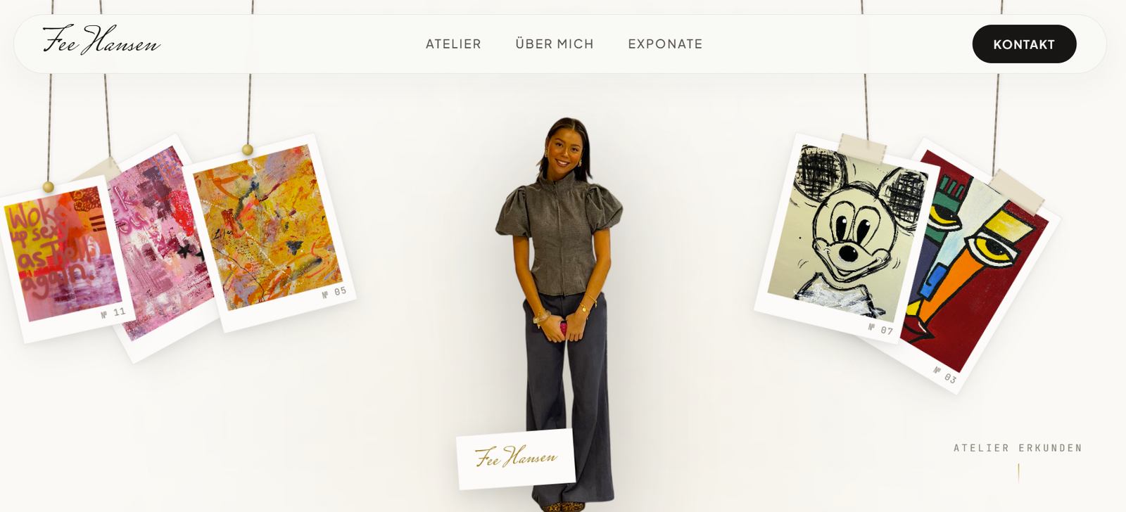 Fee Julia Hansen - Landingpage Portfolio