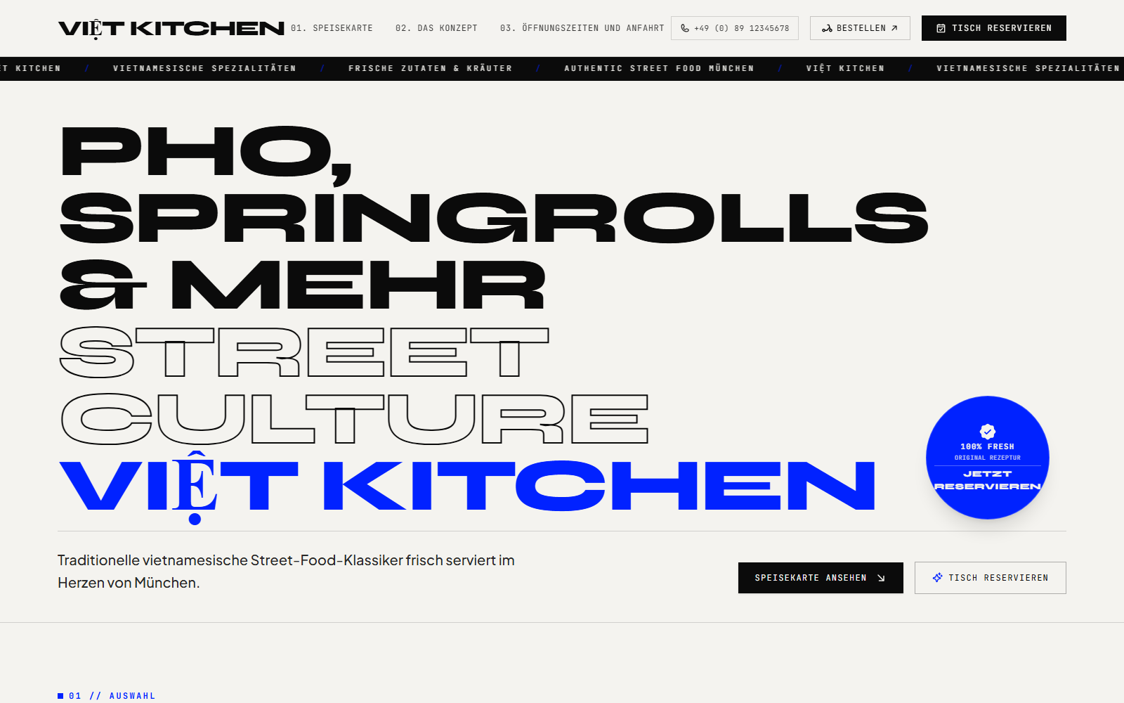 Asiatisches Restaurant - Gastronomische Website